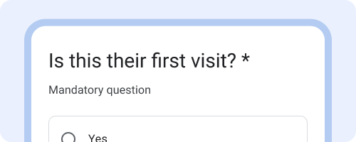 Asterisk after question title and mandatory question is shown in instructions below.