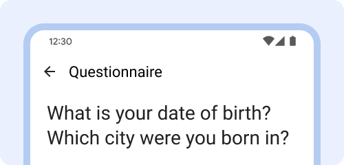 Question title is What is your date of birth? Which city were you born in?