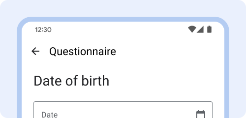 Question title is date of birth.