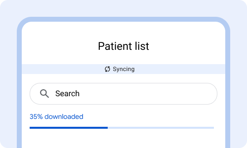 Barra di avanzamento che mostra il 35% dei download.