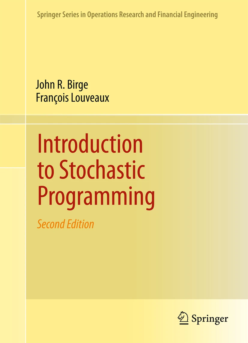 Couverture du cours &quot;Introduction à la programmation stochastique&quot;