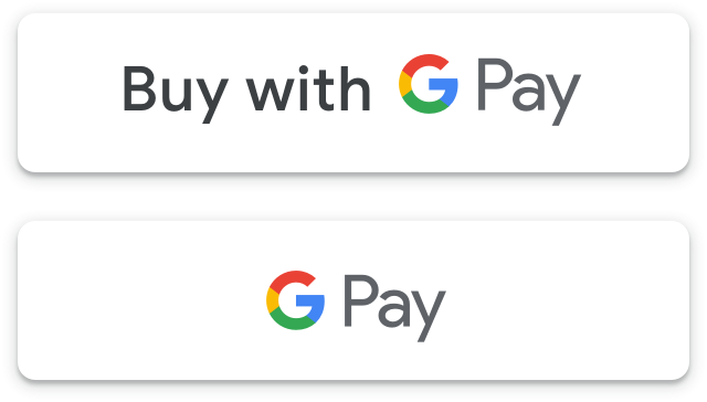 Botões de pagamento claros do Google Pay