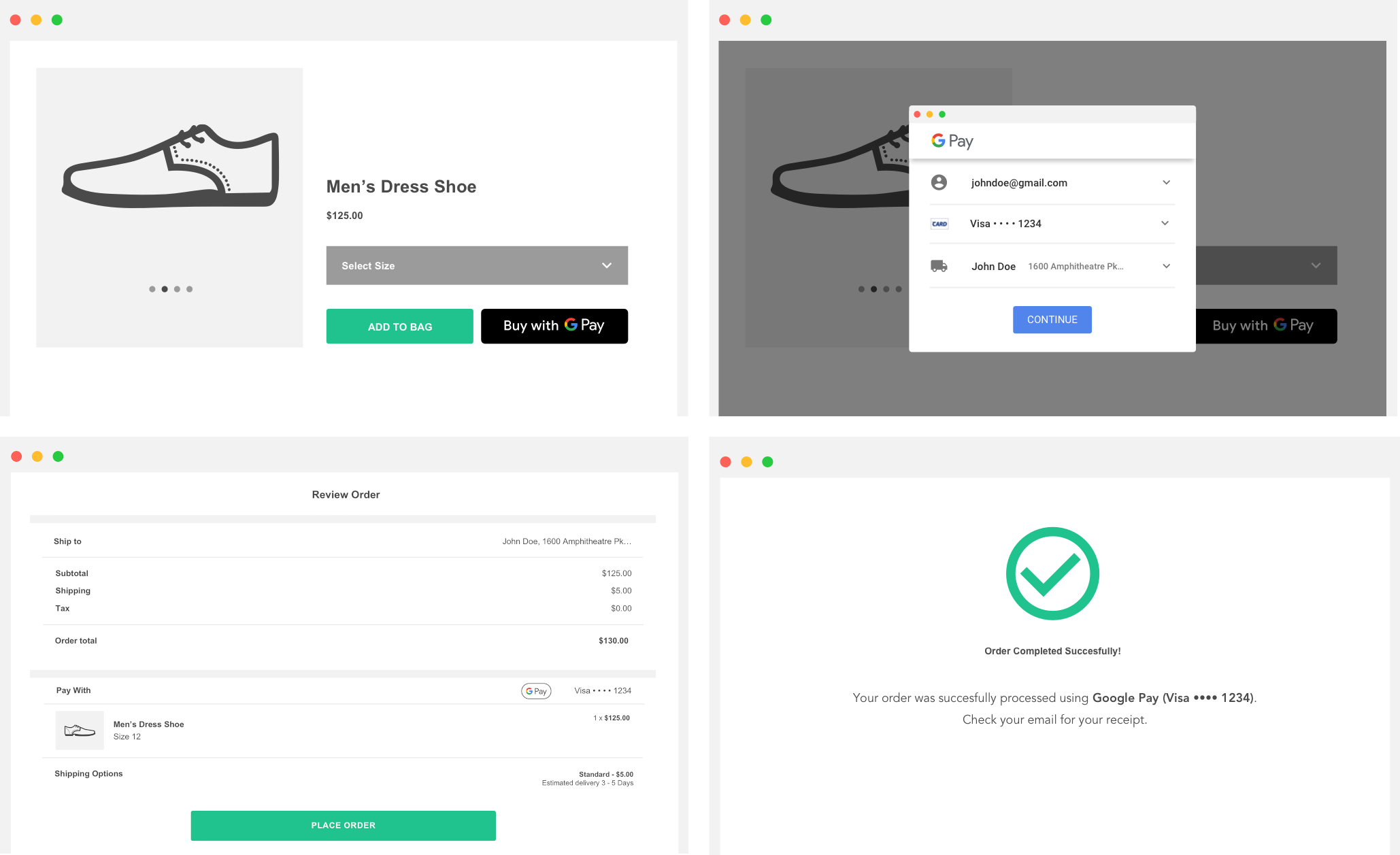 Trải nghiệm quy trình mua trên web