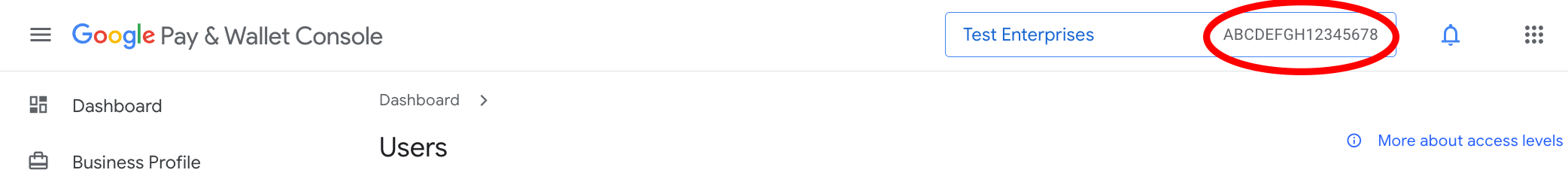 Mostrar el ID de comerciante