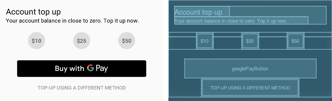 Diseño de notificación personalizada de ejemplo