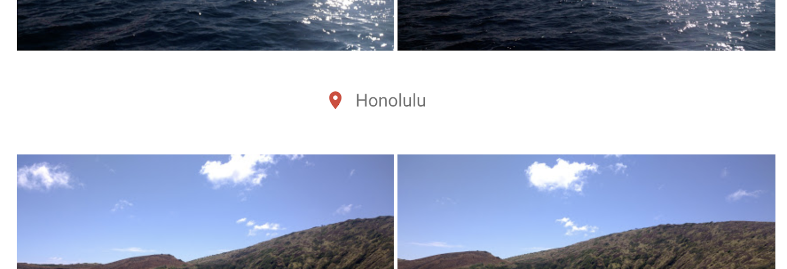Capture d'écran d'une fonctionnalité d'enrichissement des lieux dans Google Photos