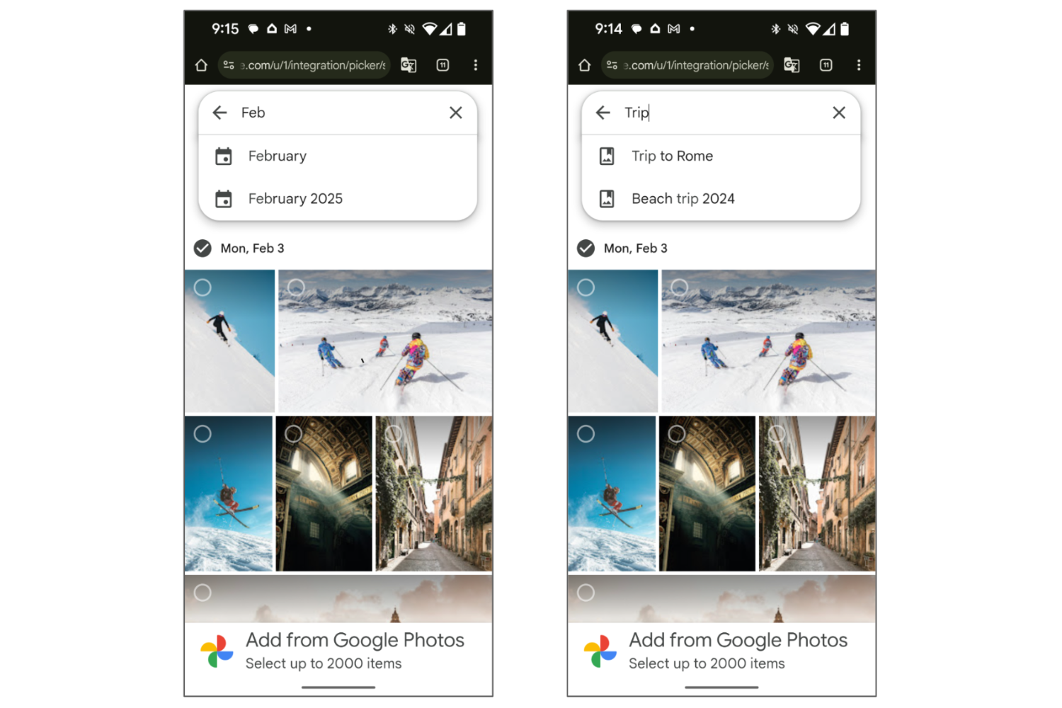 Screenshot penelusuran gambar dan video