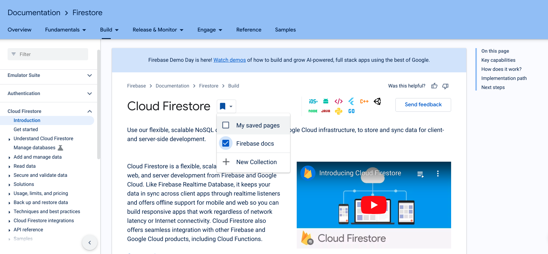 kolekcja dokumentów Firebase