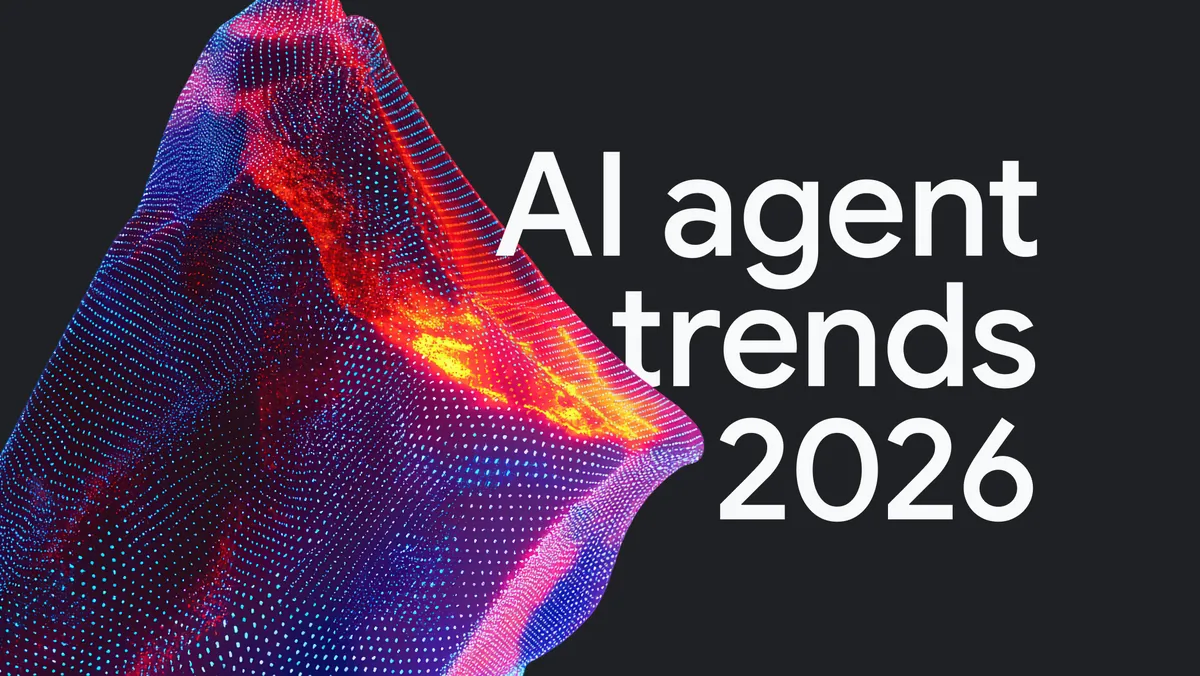 Image de bannière avec le texte "Tendances des agents IA en 2026"