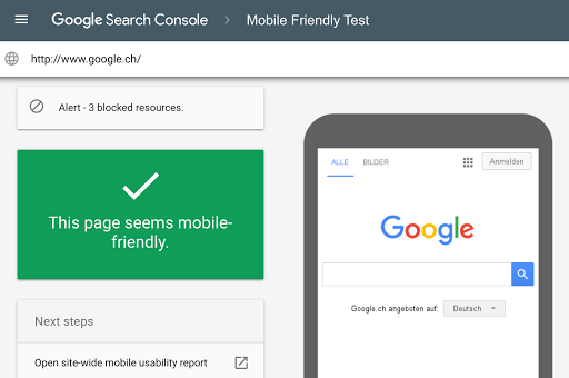 A new mobile friendly testing tool