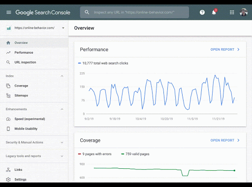 Nouveaux messages de la Search Console