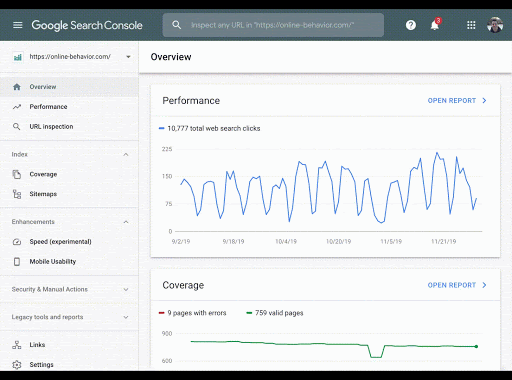 Search Console 的全新訊息功能
