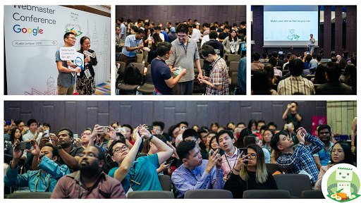 colagem de fotos tiradas no evento da Conferência para webmasters em Kuala Lumpur