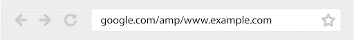 صورة متحركة توضح كيفية اتساق عنوان URL مع عنوان URL للناشر بدلاً من عرض عنوان URL لذاكرة التخزين المؤقت لصفحات AMP