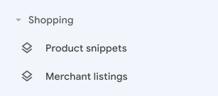 Barre latérale de navigation de la Search Console affichant des liens vers de nouveaux rapports
