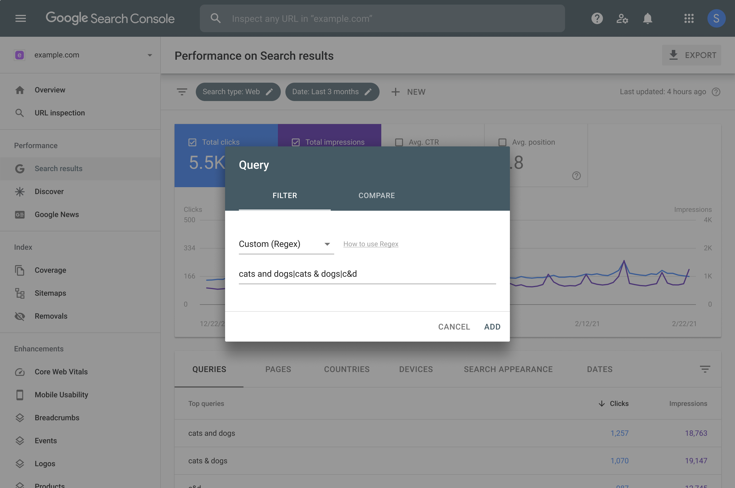 Search Console パフォーマンスの正規表現フィルタ Search Console パフォーマンスの正規表現フィルタ