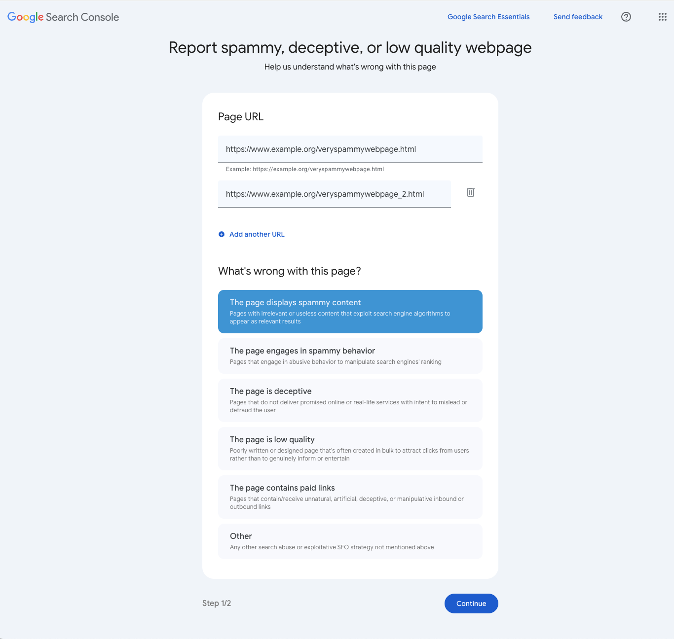 Reporting search quality issues with a new user feedback form | Google  Search Central Blog | Google for Developers