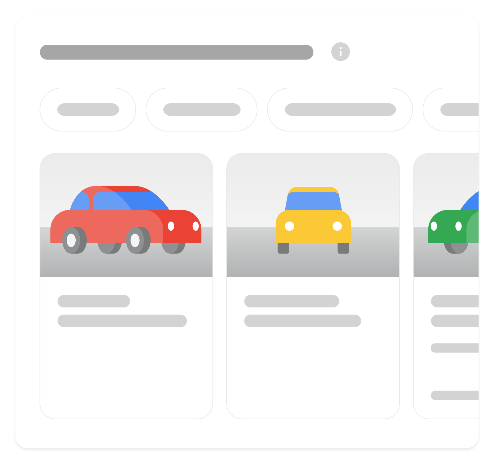 Obraz pokazujący, jak wyniki z elementami rozszerzonymi dotyczące informacji o pojazdach mogą być wyświetlane w wyszukiwarce Google
