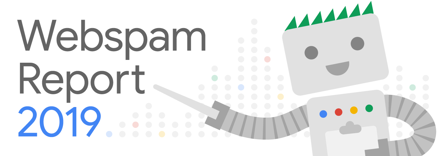 El robot de Google haciendo una presentación sobre el informe de spam web del 2019