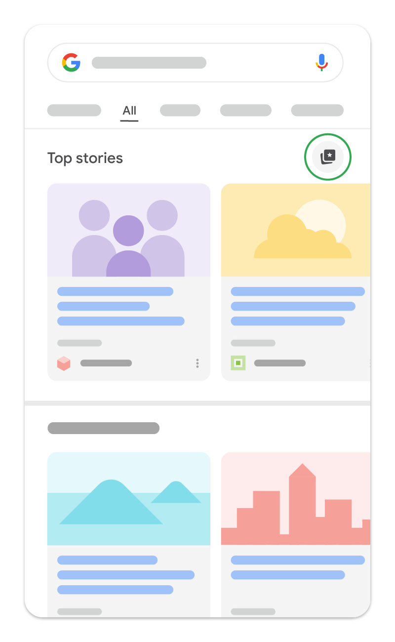 Google 検索のトップニュースの優先ソース