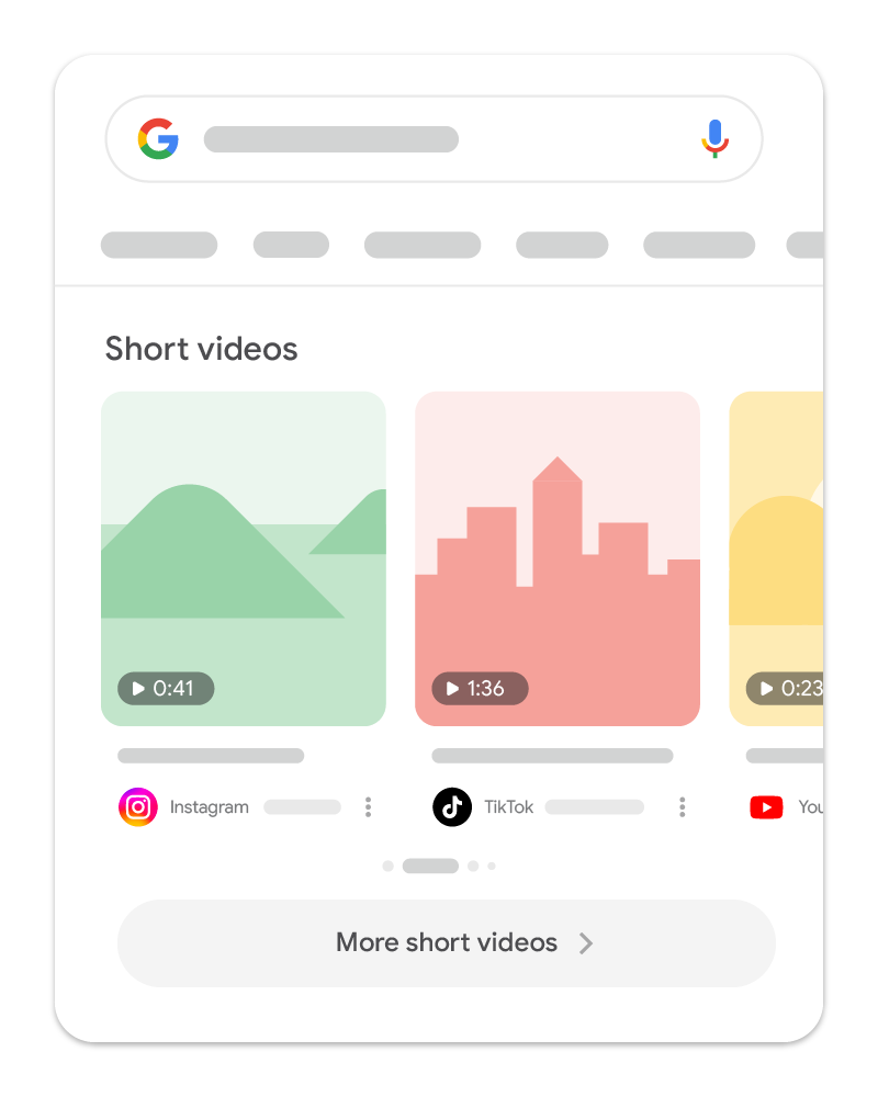 Carousel video pendek di Google Penelusuran
