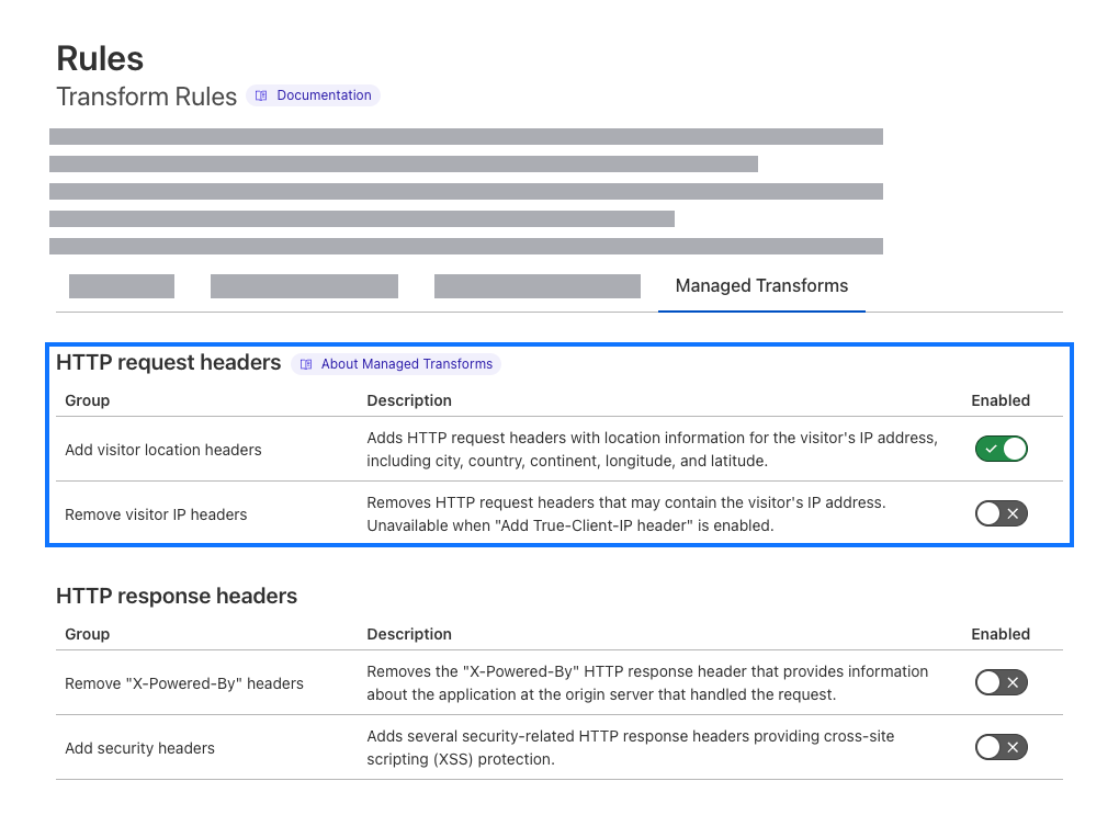 Screenshot della configurazione di Cloudflare