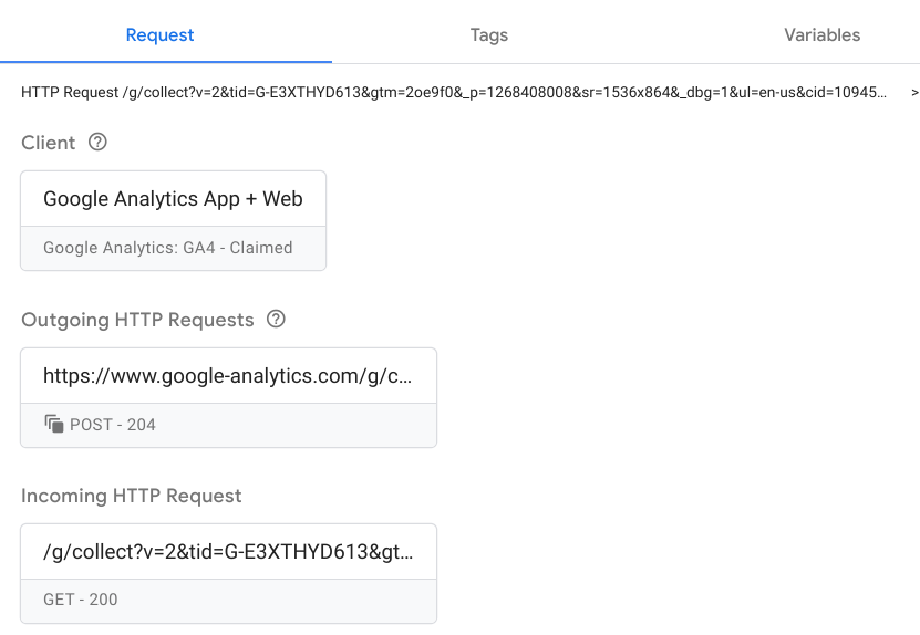 لقطة شاشة تعرض علامة التبويب "الطلب" في أداة "إدارة العلامات من Google"