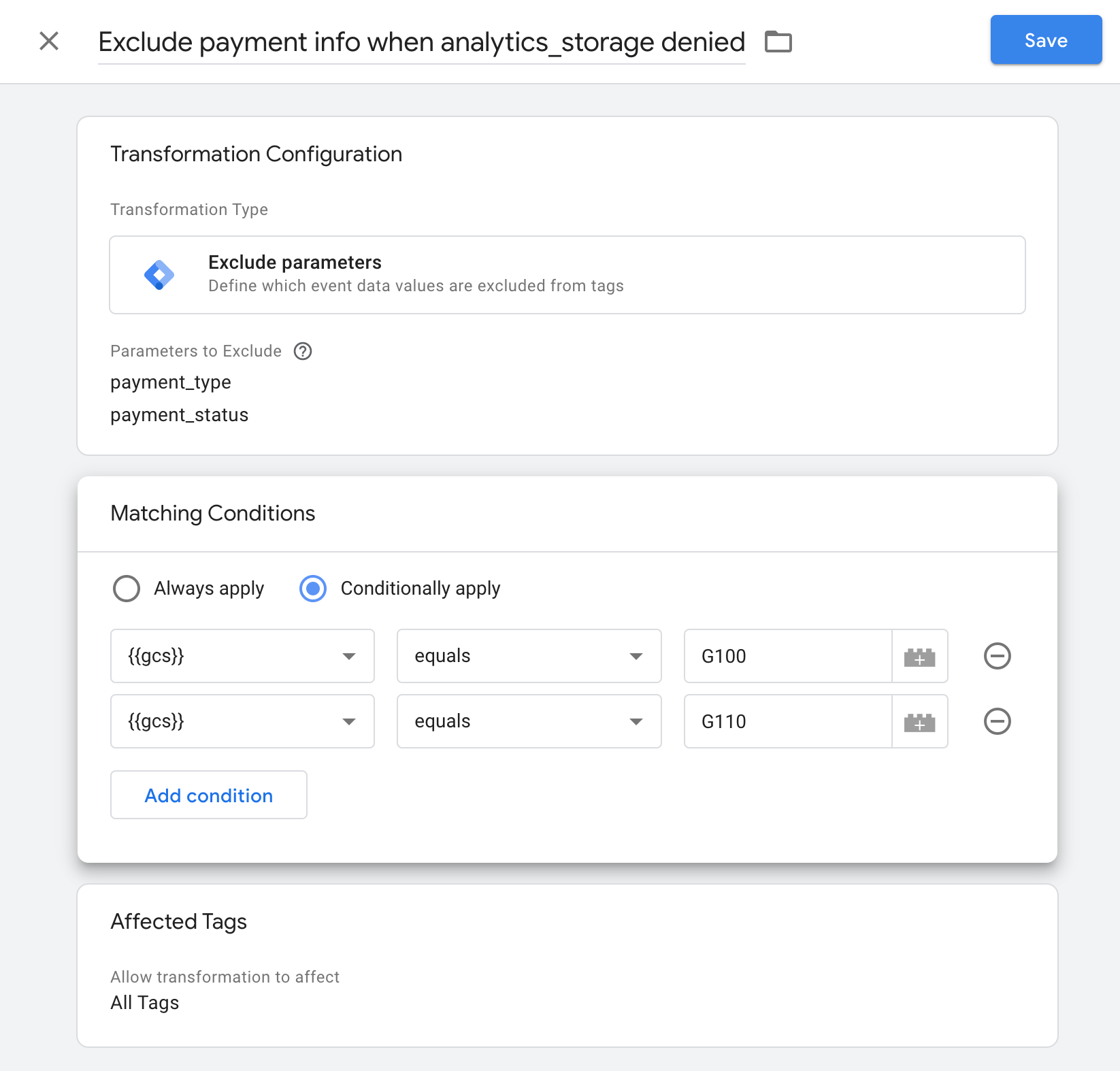 Пример преобразования "Исключение параметров"