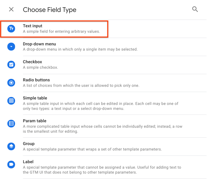 Wybierz pole tekstowe