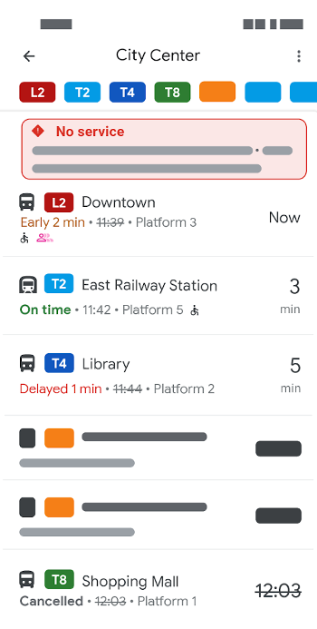 Bảng thông tin khởi hành Bảng thông tin khởi hành