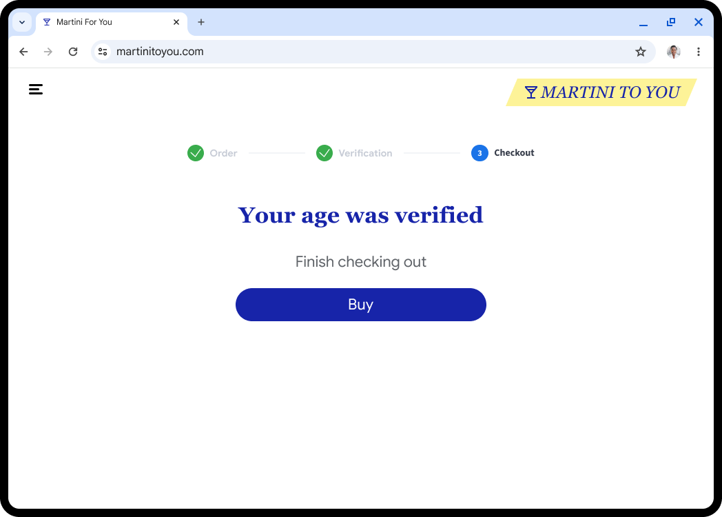 User verification complete and data shared