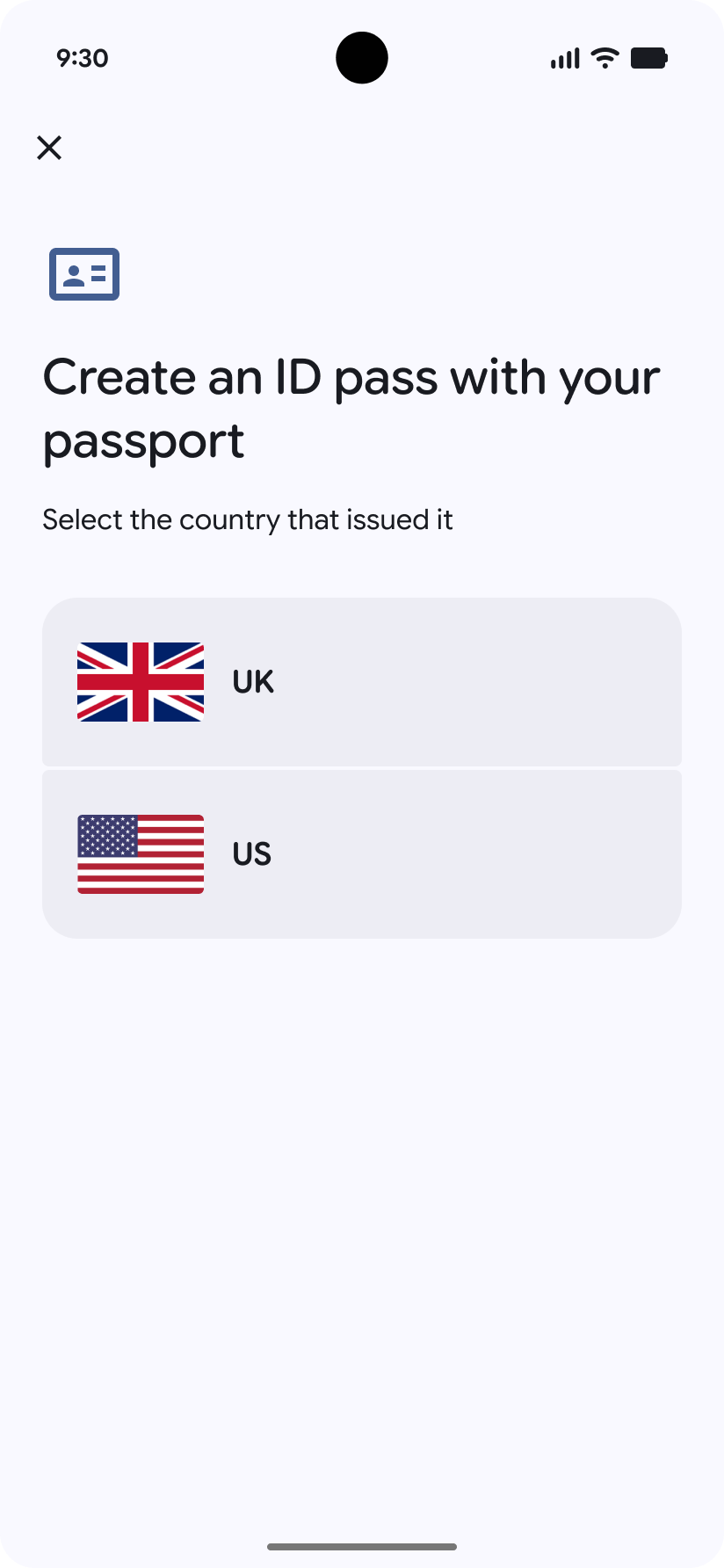L'utilisateur est redirigé vers Google Wallet pour ajouter une pièce d'identité numérique.