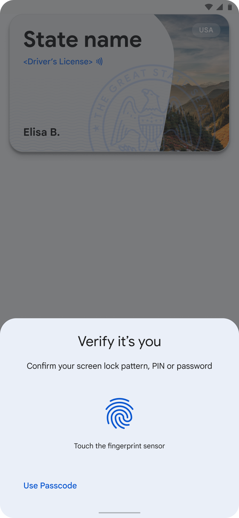 User authenticates before information is sent to the relying party.