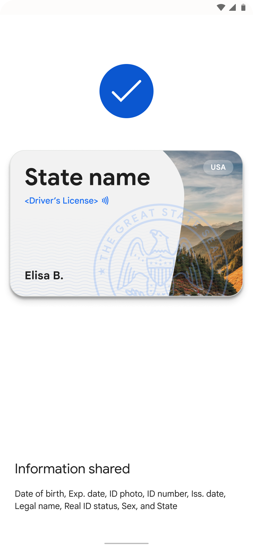 Thông báo xác nhận rằng dữ liệu được yêu cầu đã được gửi.