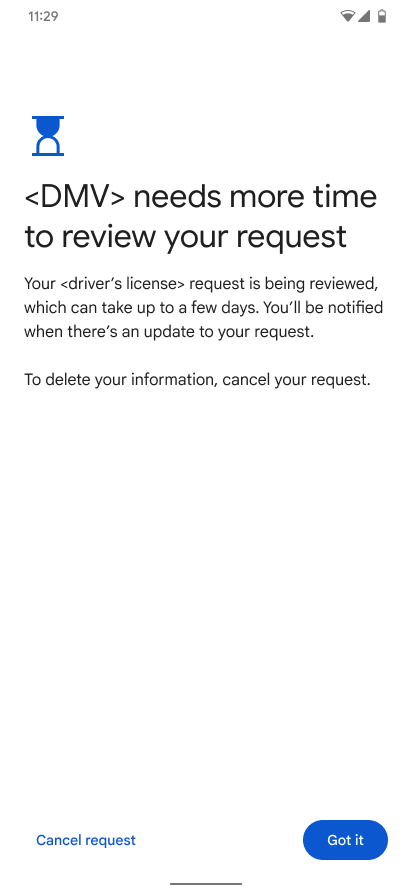 Kartınızı veren kuruluşun kanıtları incelemesi için daha fazla zamana ihtiyacı var.