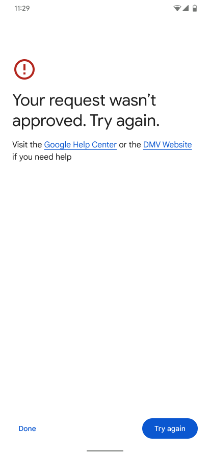 L'emittente rifiuta la richiesta di provisioning.