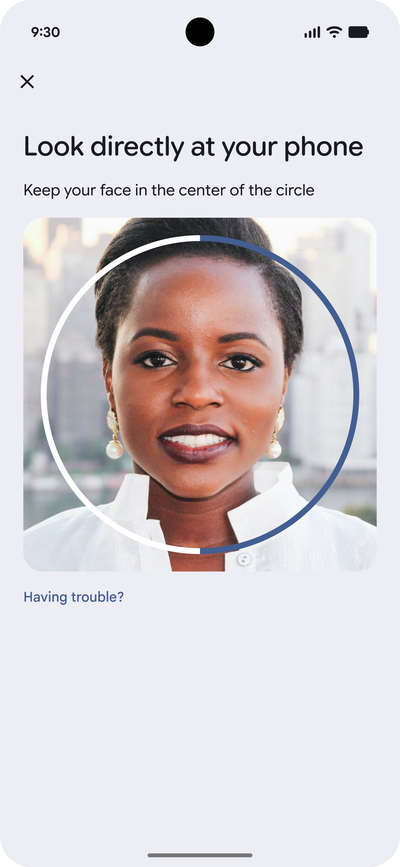 Recording the liveness video by looking at the screen.