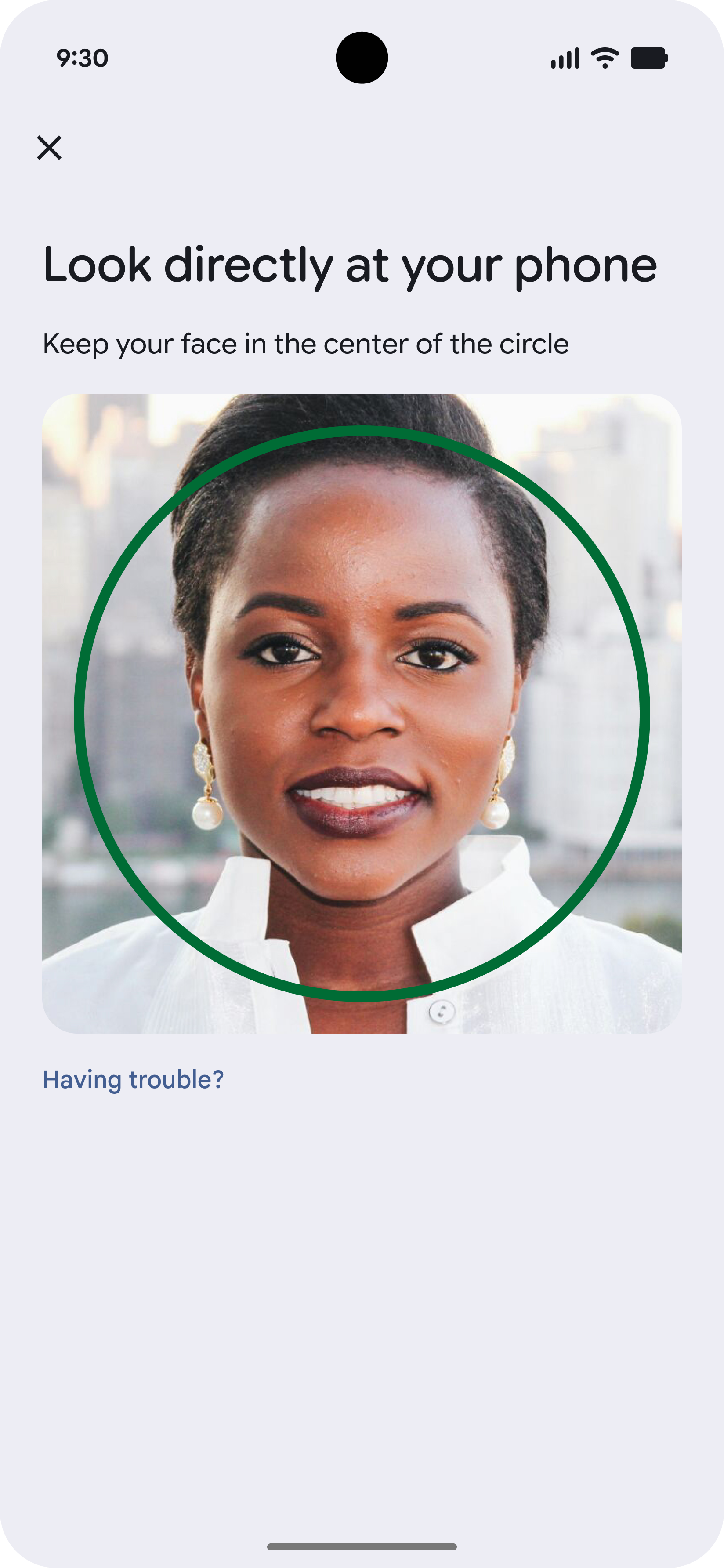 Recording the liveness video by following a circle on the screen.