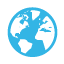 یک نشانگر کره زمین برای یک وب سایت.