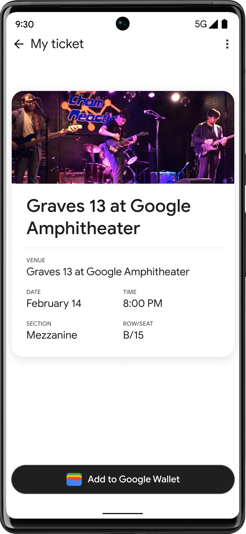 वॉरियर्स के इवेंट का टिकट