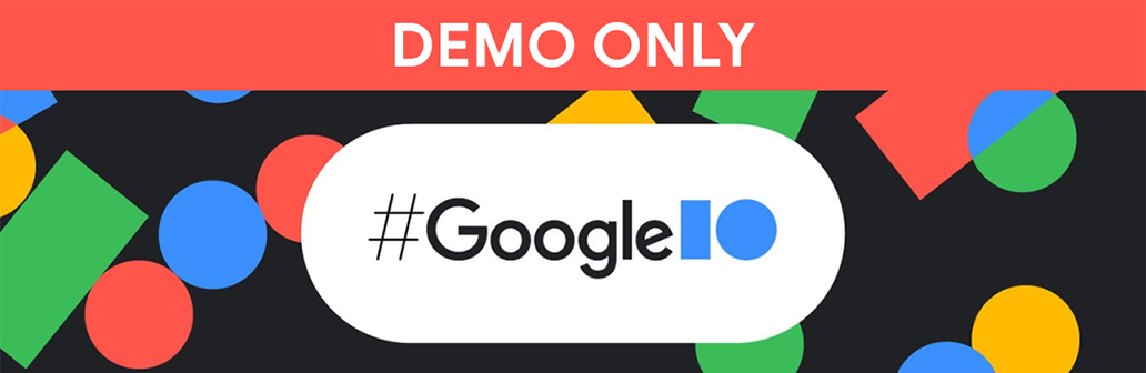 Banner de evento usado para fins de demonstração