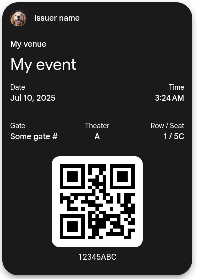 Event Pass
Example