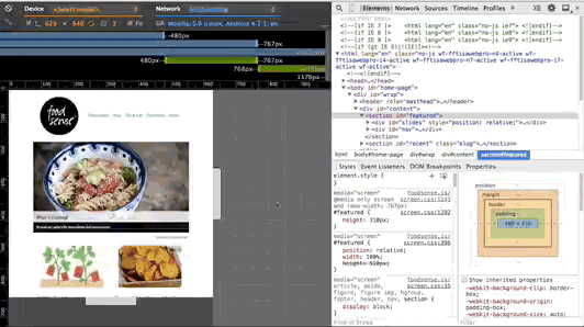 Screenshot of Device Mode Feature in Chrome DevTools