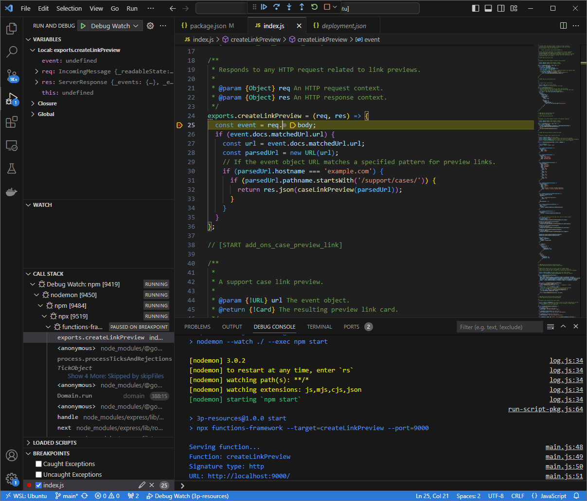 اجرا در نقطه شکستی که تنظیم شده بود متوقف می شود.