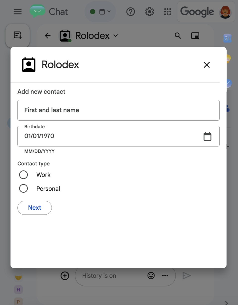 Boîte de dialogue comportant différents widgets.