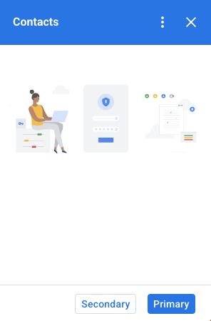 Esempio di widget del piè di pagina fisso