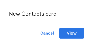 Ejemplo de una notificación de tarjeta de vista previa