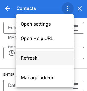 نوار کناری افزونه‌ی Google Workspace