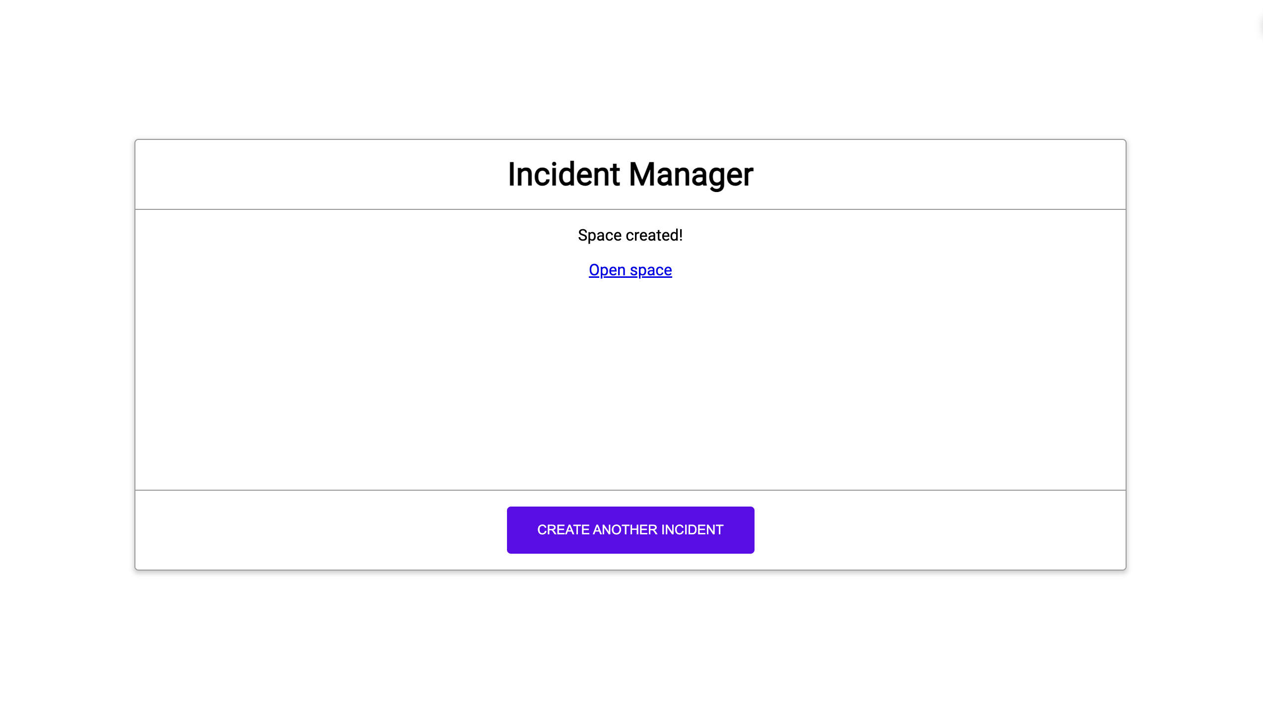 Notifica che lo spazio di Chat relativo all&#39;incidente è stato creato.