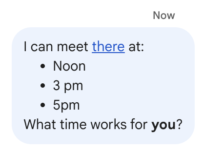 Nachricht mit dem Wort in Google Chat erhalten 